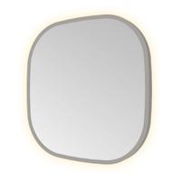 Spiegel Hotbath &MORE 40x40 cm LED-Verlichting Deens Ovaal Geborsteld Gunmetal