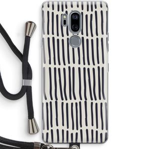 Moroccan stripes: LG G7 Thinq Transparant Hoesje met koord