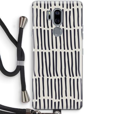 Moroccan stripes: LG G7 Thinq Transparant Hoesje met koord