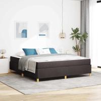 Boxspring bed Anders Donkerbruin en Wit 180 x 200 cm Stof