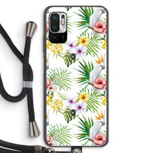 Gele kuif: Xiaomi Redmi Note 10 5G Transparant Hoesje met koord