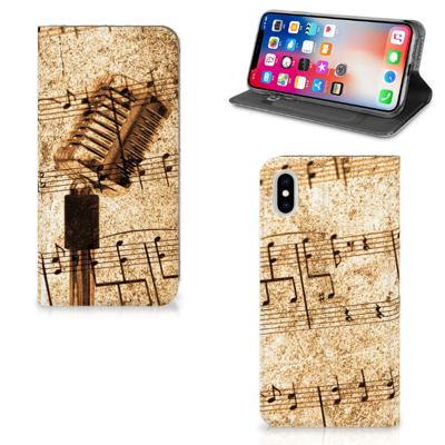 Apple iPhone Xs Max Stand Case Bladmuziek Apple iPhone Xs Max Stand Case Bladmuziek