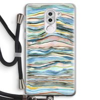 Watercolor Agate: Honor 6X Transparant Hoesje met koord