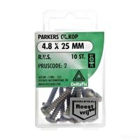 Parkers ck 4,8xx25mm rvs 10st - Deltafix