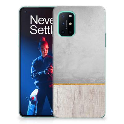 OnePlus 8T | Bumper Hoesje | Wood Concrete