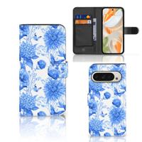Hoesje voor Google Pixel 9 | 9 Pro Flowers Blue Hoesje voor Google Pixel 9 | 9 Pro Flowers Blue