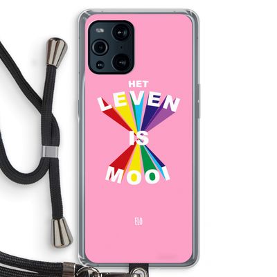Het Leven Is Mooi: Oppo Find X3 Pro Transparant Hoesje met koord