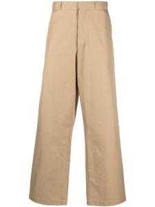 MM6 Maison Margiela pantalon de costume à coupe droite - Marron