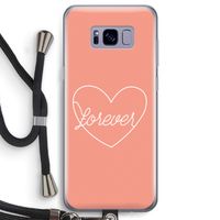 Forever heart: Samsung Galaxy S8 Transparant Hoesje met koord