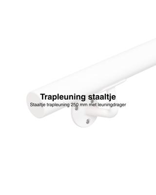Staaltje trapleuning rond 42,2mm wit