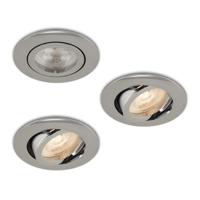 Complete set 3 stuks LED-spot Monti chroom GU10 dimbaar 4.2 Watt