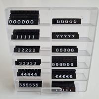 Prijscassette Vitrine 6mm zwart/wit