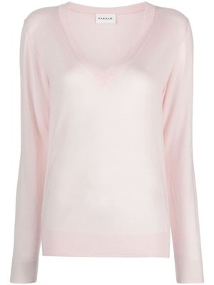 P.A.R.O.S.H. haut en maille fine à col v - Rose