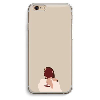 I drink wine: iPhone 6 / 6S Transparant Hoesje