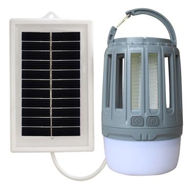 Zonne-energie mug Killer outdoor opknoping Camping anti-insect insect killer kleur: grijs + zonnepaneel