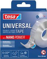 Tesa dubbelzijdige tape Nano Power, ft 3 m x 30 mm, transparant Tesa dubbelzijdige tape Nano Power, ft 3 m x 30 mm, transparant