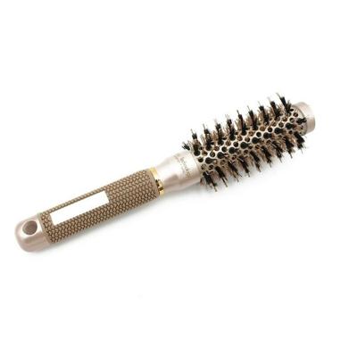 Keramische aluminium haren kammen ronde borstel met nylon Bristle professionele kapper styling haarborstel (25mm)