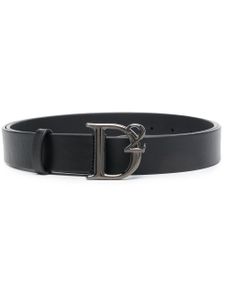 DSQUARED2 ceinture en cuir à boucle logo - Noir