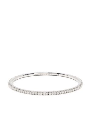 Roberto Demeglio bracelet jonc en or blanc 18ct serti de diamants - Argent