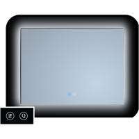 Spiegel Sanicare TuTTi 85 cm met LED Ambiance Rondom en Spiegelverwarming met Lijst Aluminium