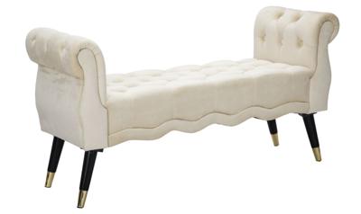 BANKJE PARIJS CREMA/GOUD CM 120X40X60