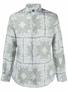 Fedeli chemise boutonnée à motif cachemire - Vert