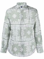 Fedeli chemise boutonnée à motif cachemire - Vert