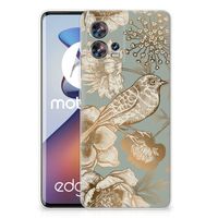 TPU Case voor Motorola Edge 30 Fusion Vintage Bird Flowers - thumbnail