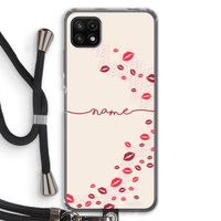 Kusjes: Samsung Galaxy A22 5G Transparant Hoesje met koord