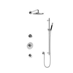 Hotbath Cobber IBS20 Regendoucheset inbouw - 35cm wandarm - 20cm ronde hoofddouche - staafhanddouche - glijstang - chroom IBS20CR7