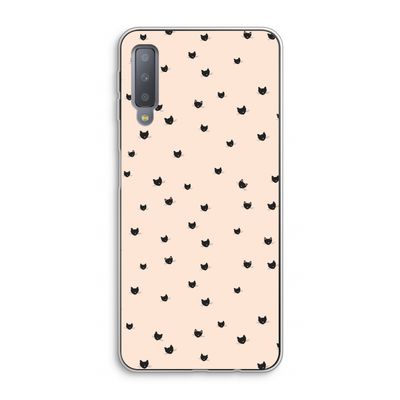 Kleine kattenkopjes: Samsung Galaxy A7 (2018) Transparant Hoesje