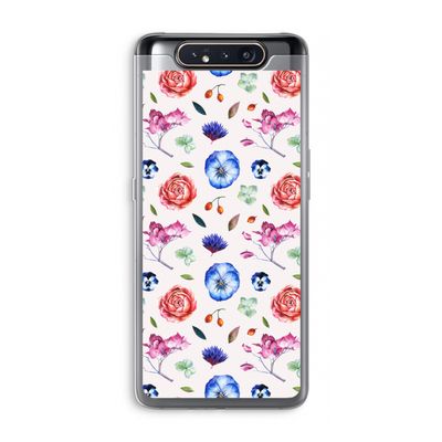 Bloemetjes: Samsung Galaxy A80 Transparant Hoesje