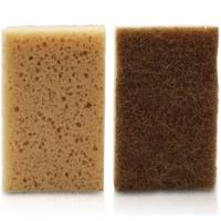 Schuursponsjes - 4x st - 7 x 11,5 cm kokosvezel - Keukensponsjes - Biologisch afbreekbaar - schoonm