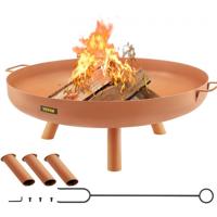 VEVOR Vuurkorf Buiten 77 cm Diameter Vuurschaal Bruine Outdoor Fire Bowl Gemaakt van Geschilderd Koolstofstaal met 2-in-1 Functionele en Ondersteunende Been Toegepast in Tuinen Parken Achtertuinen enz