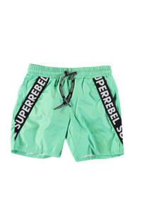 SUPERREBEL Jongens zwembroek Bay - Fluo mint