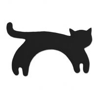Leschi Verwarmingskussen Minina kat L - zwart