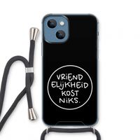 Vriendelijkheid: iPhone 13 mini Transparant Hoesje met koord