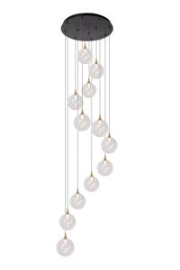 Lucide GISELA - Hanglamp - Ø 61 cm - LED Dimb. - 12x3,5W 2700K - Transparant | Premium