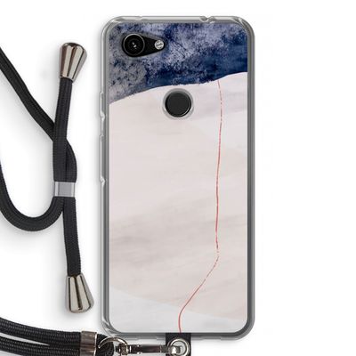 Stone White: Pixel 3a Transparant Hoesje met koord
