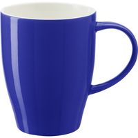 Koffie mokken/bekers Paris - 1x - porselein - met oor - kobalt blauw - 350 ml - stijlvolle vorm - thumbnail