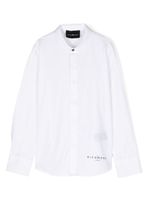 John Richmond Junior chemise en coton à logo imprimé - Blanc - thumbnail