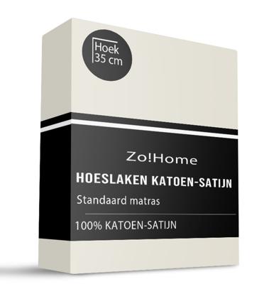 Hoeslaken Satinado - Katoen-Satijn - 180x200 cm - - Zo!Home - Dekbed-Discounter.nl