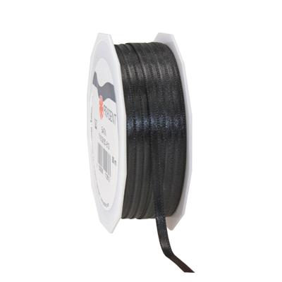 Cadeaulint Satijn - 0.6 cm x 50 meter - Zwart - cadeaus inpakken - sierlint Cadeaulint Satijn - 0.6 cm x 50 meter - Zwart - cadeaus inpakken - sierlint