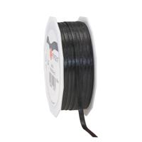 Cadeaulint Satijn - 0.6 cm x 50 meter - Zwart - cadeaus inpakken - sierlint