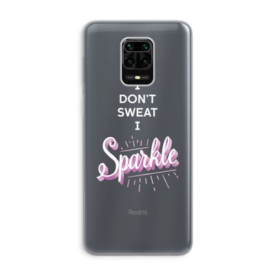 Sparkle quote: Xiaomi Redmi Note 9 Pro Transparant Hoesje