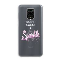 Sparkle quote: Xiaomi Redmi Note 9 Pro Transparant Hoesje