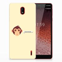 Nokia 1 Plus Telefoonhoesje met Naam Monkey - thumbnail