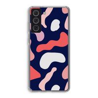 Memphis Shapes Pink: Samsung Galaxy S21 FE Transparant Hoesje