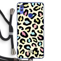 Leopard pattern: Honor Note 10 Transparant Hoesje met koord
