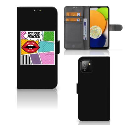 Samsung Galaxy A03 | Wallet Case | met Pasjes | Popart Princess Samsung Galaxy A03 | Wallet Case | met Pasjes | Popart Princess